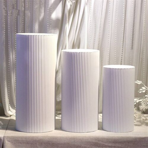 White pedestal rental for events