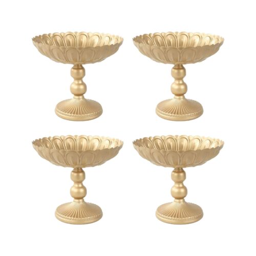 Gold metal flower bowl rental for events